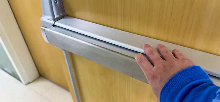 Installing a Push Bar on a Door Normal